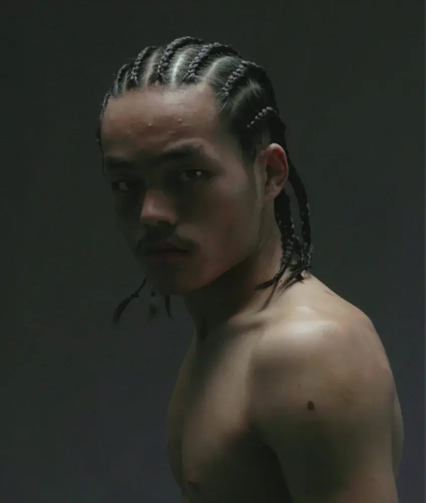 Barber doing a haircut